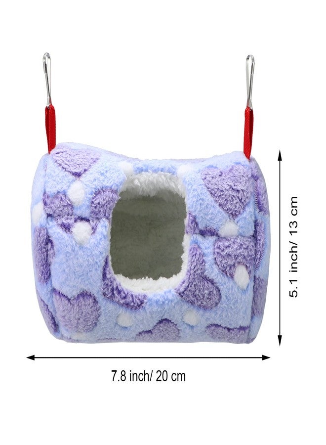 Litewoo Sugar Glider Sleeping Pouch Small Animal Hammock, Hanging Bed Warm Cotton Nest for Rat Hamster Gerbil Sugar Glider Chinchilla Squirrel Guinea Pig (Medium Blue) - Image 2